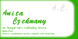 anita czekmany business card