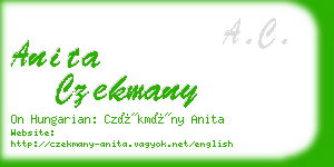 anita czekmany business card